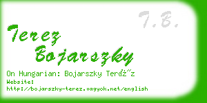 terez bojarszky business card